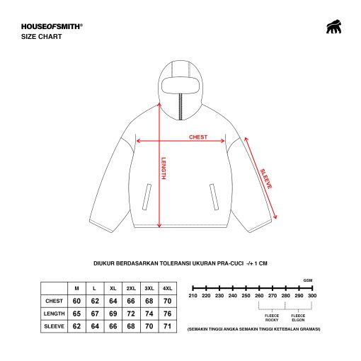 House of Smith Sweater Hoodie Oversize Halfzip Pria - Grin Sherpa Hoodie Oversized #3 - Image 6