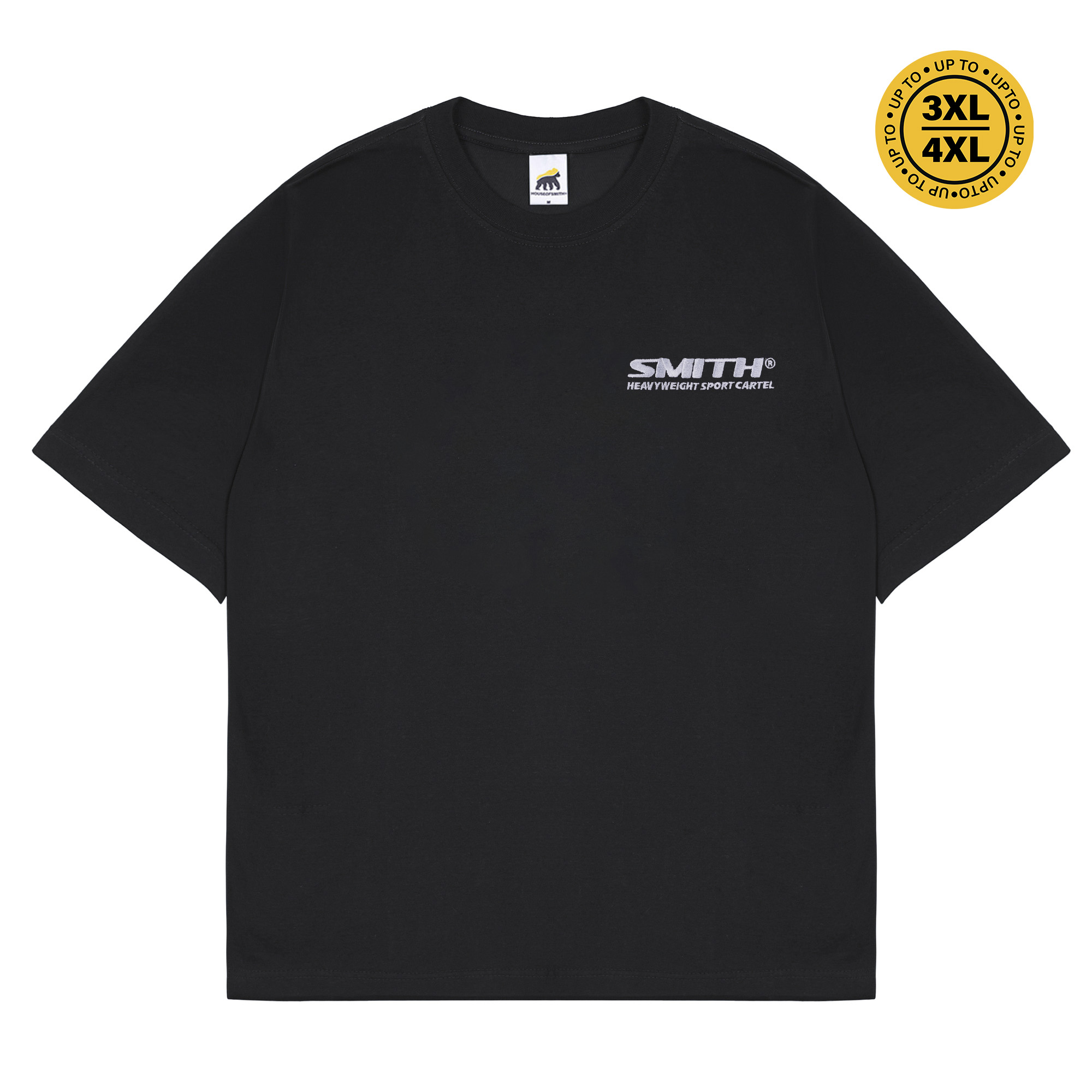 House of Smith Kaos Oversize Pria - Hsc Embro Oversized Black #2 - Oversize T Shirt