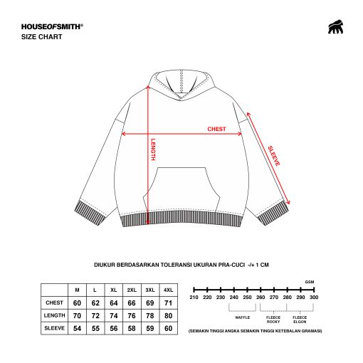 House of Smith Sweater Hoodie Oversize Pria - S World Hoodie Black #2 - Image 5