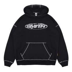House of Smith Sweater Hoodie Oversize Pria - S World Hoodie Black #3
