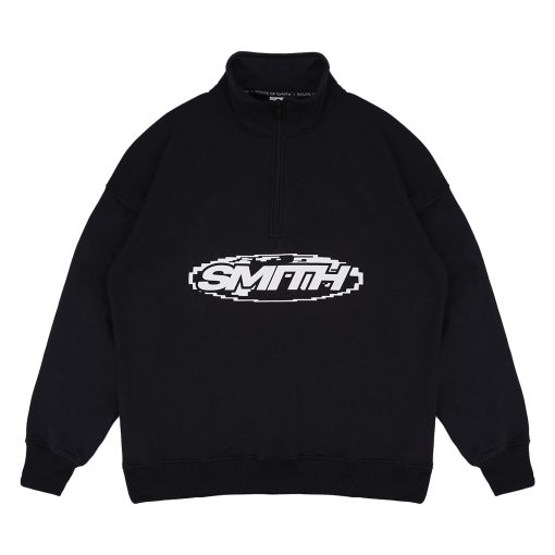 House of Smith Jaket Pria - S World Halfzip Black Oversize - Jacket