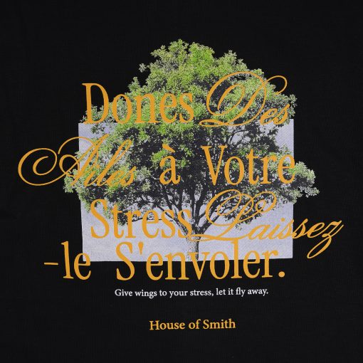 House of Smith Kaos Oversize Pria - Unstress Oversize Black Tshirt - Oversize T Shirt - Image 2