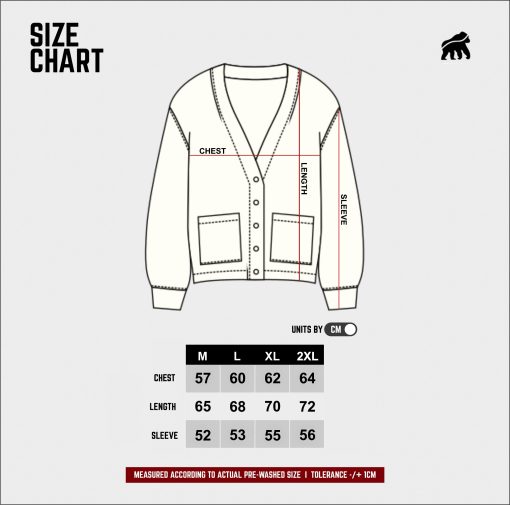House of Smith Sweater Cardigan Boxy Pria - Carwaf Bw Cardigan Boxy - Image 5