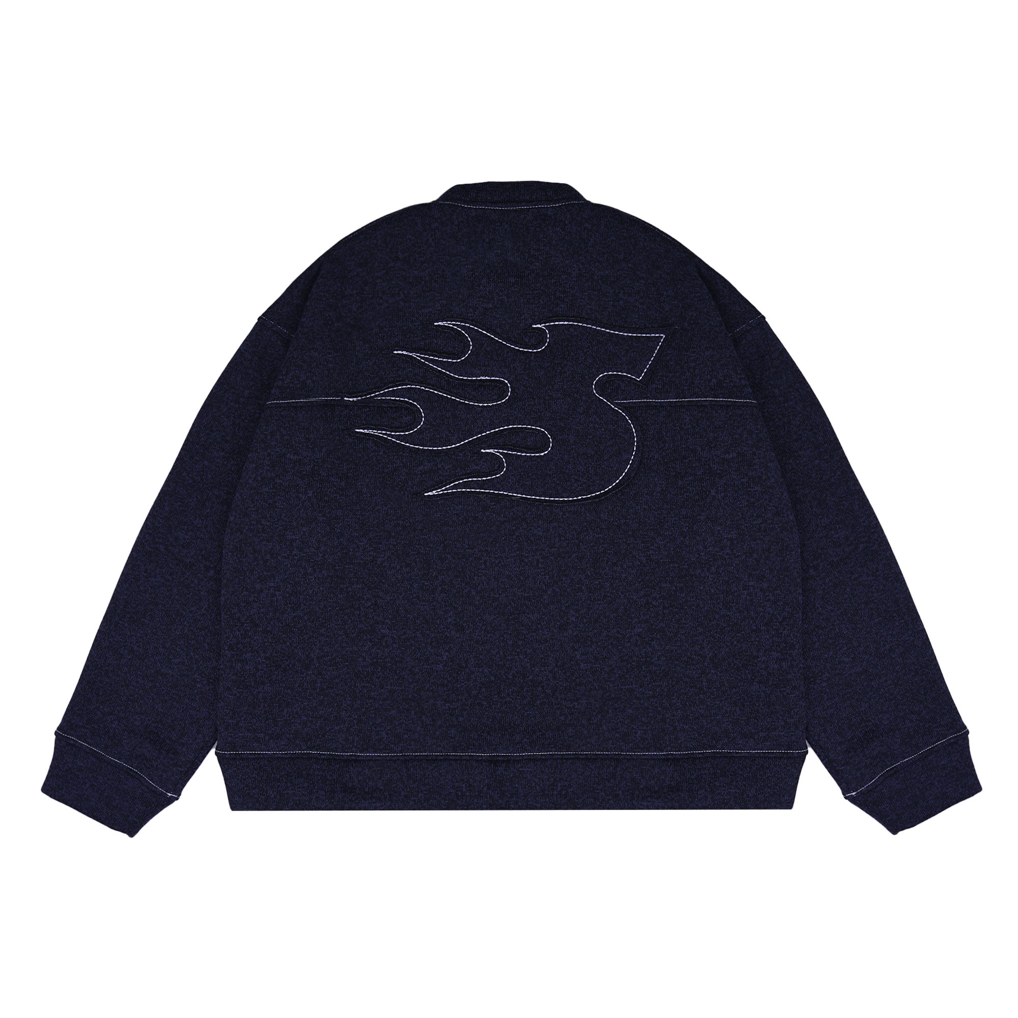 House of Smith Sweater Crewneck Boxy Pria - S Burn Boxy Crewneck Navy