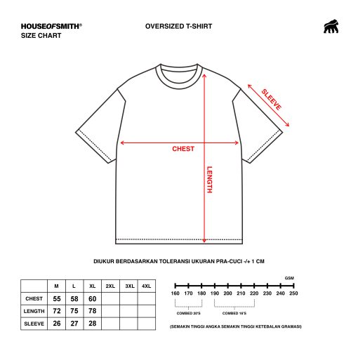 House of Smith Kaos Oversize Pria - Chained Oversized Tshirt Black - Oversize T Shirt - Image 5