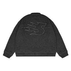 House of Smith Sweater Crewneck Boxy Pria - S Burn Boxy Crewneck Grey
