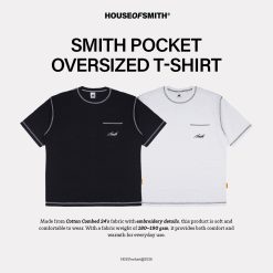 House of Smith Kaos Oversize Pria - Smith Pocket Oversized Tshirt - Oversize T Shirt