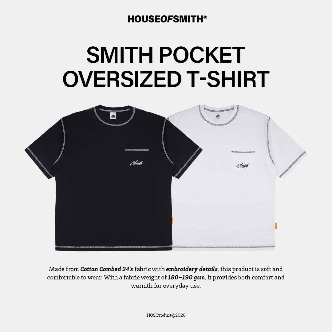 House of Smith Kaos Oversize Pria - Smith Pocket Oversized Tshirt - Oversize T Shirt