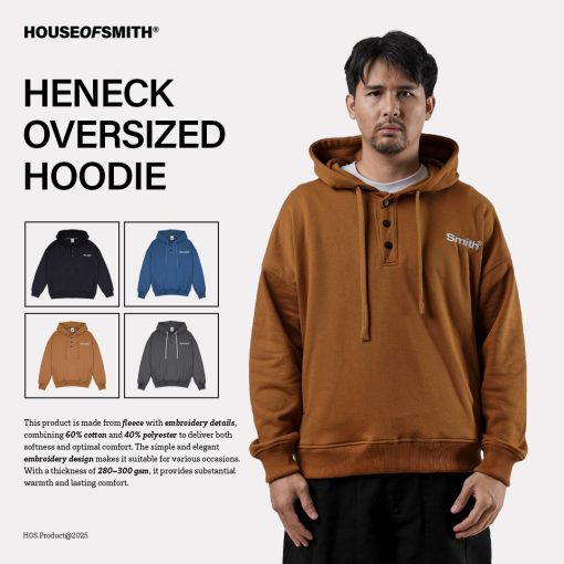 House of Smith Sweater Hoodie Oversize Pria - Heneck Oversized Hoodie - Image 3