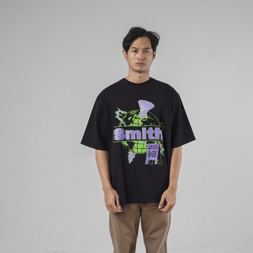 House of Smith Kaos Oversize Pria - Scrowld Heavyweight Oversized Tshirt Black - Oversize T Shirt - Image 3