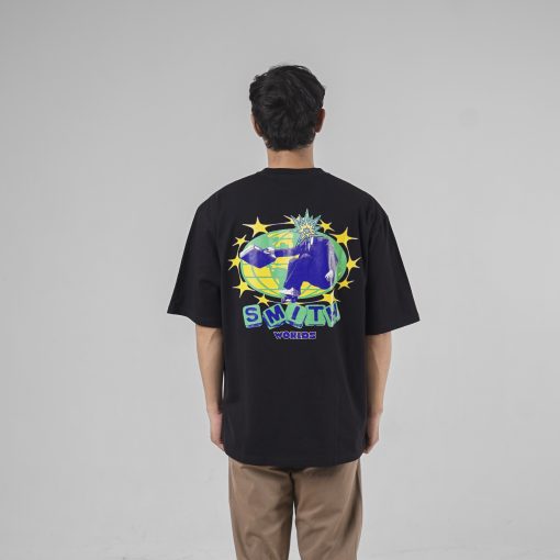 House of Smith Kaos Oversize Pria - Dweller Heavyweight Oversized Tshirt Black - Oversize T Shirt - Image 5