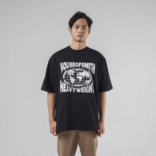 House of Smith Kaos Oversize Pria - Gruns Oversized Black - Oversize T Shirt - Image 3