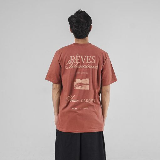 House of Smith Kaos Pria Lengan Pendek - Vieux Garcons Tshirt Dk Pink - T Shirt - Image 5