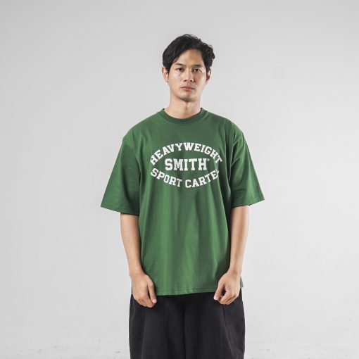 House of Smith Kaos Oversize Pria - Smith Heavyweight Badge Typeface Green Oversized - Oversize T Shirt - Image 4