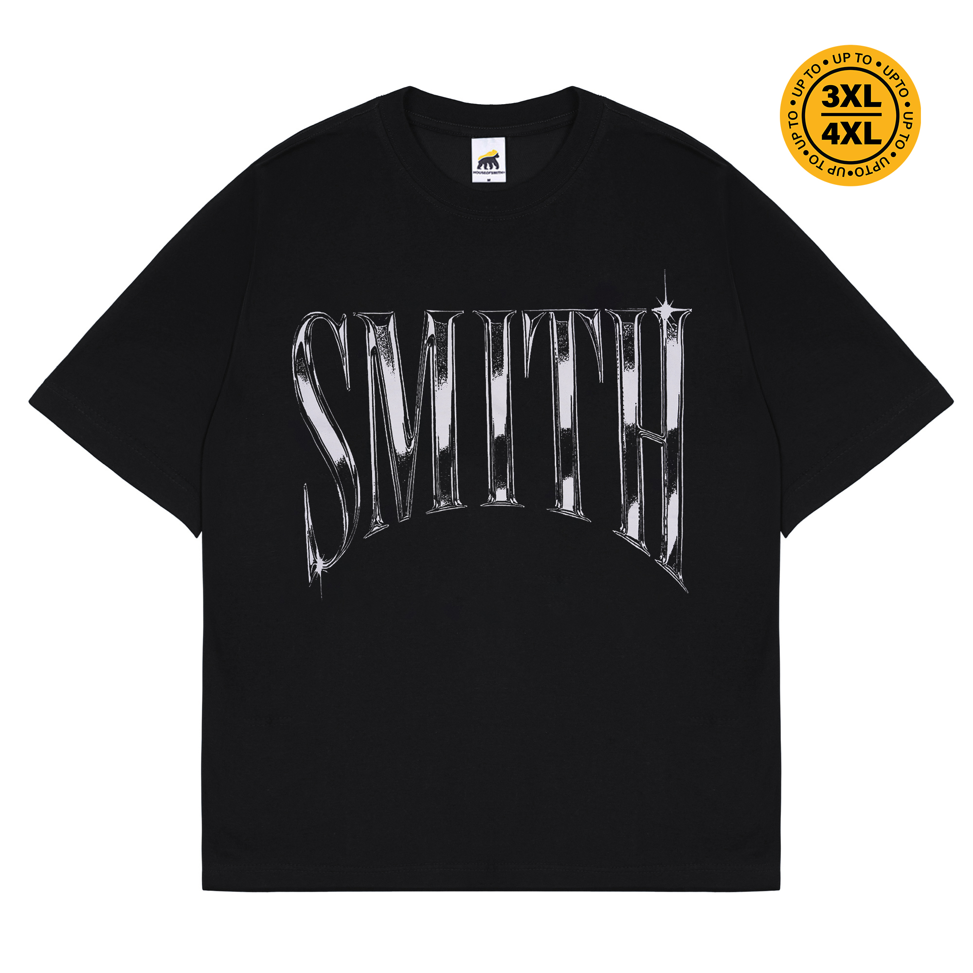 House of Smith Kaos Oversize Pria - Chrome Tshirt Oversized Black #2 - Oversize T Shirt