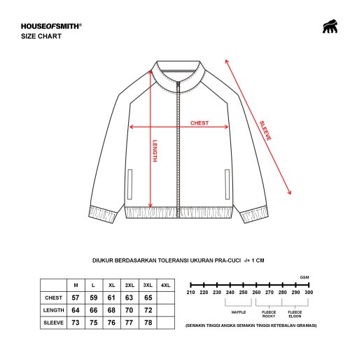 House of Smith Jaket Tracktop Pria - Stonegray Tracktop - Jacket - Image 4
