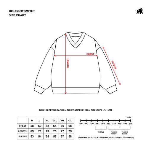 House of Smith Sweater Crewneck Oversize Pria - Vordens Crewneck Black - Image 5