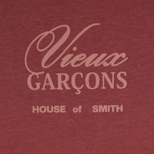 House of Smith Kaos Pria Lengan Pendek - Vieux Garcons Tshirt Dk Pink - T Shirt - Image 4