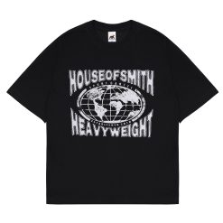 House of Smith Kaos Oversize Pria - Gruns Oversized Black - Oversize T Shirt