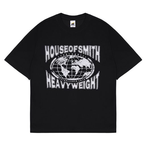 House of Smith Kaos Oversize Pria - Gruns Oversized Black - Oversize T Shirt