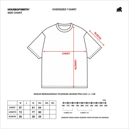 House of Smith Kaos Oversize Pria - Wasted Heavyweight Oversized Tshirt White - Oversize T Shirt - Image 4