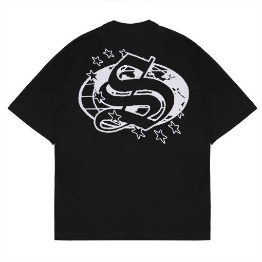 House of Smith Kaos Oversize Pria - Starcircle Heavyweight Oversized Tshirt Black - Oversize T Shirt