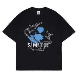 House of Smith Kaos Oversize Pria - Star Chain Heavyweight Oversized Tshirt Black - Oversize T Shirt