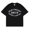 House of Smith Kaos Oversize Pria - Smith Heavyweight Badge Typeface Black - Oversize T Shirt