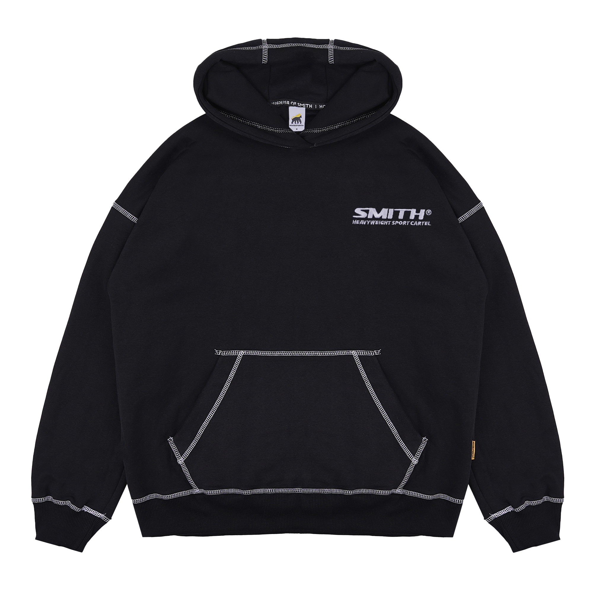 House of Smith Sweater Hoodie Oversize Pria - Thread Black Hoodie