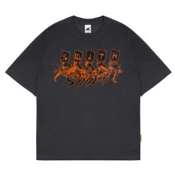 House of Smith Kaos Oversize Pria - Kinetic Heavyweight Oversized Tshirt Dk Grey - Oversize T Shirt