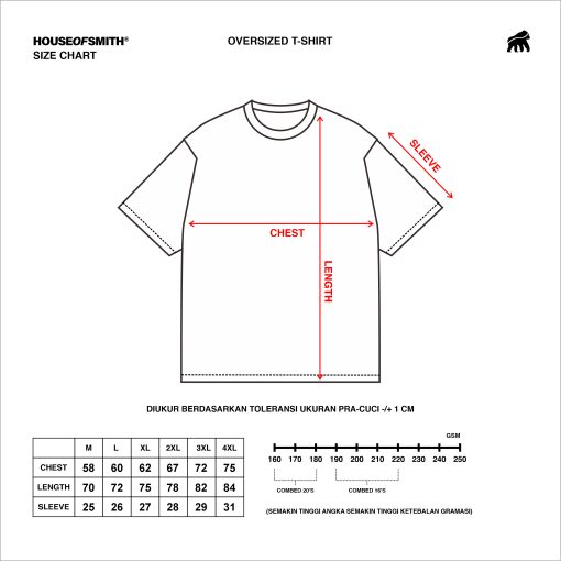 House of Smith Kaos Oversize Pria - Wasted Heavyweight Oversized Tshirt Brown - Oversize T Shirt - Image 3