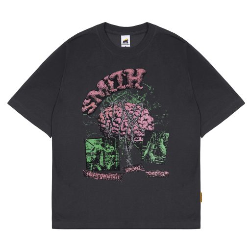 House of Smith Kaos Oversize Pria - Damage Heavyweight Oversized Tshirt Dk Grey - Oversize T Shirt