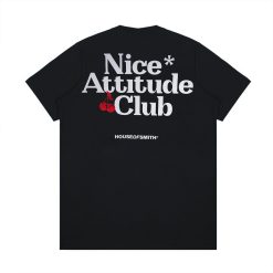 House of Smith Kaos Pria Lengan Pendek - Nice Attitude Tshirt Black - T Shirt