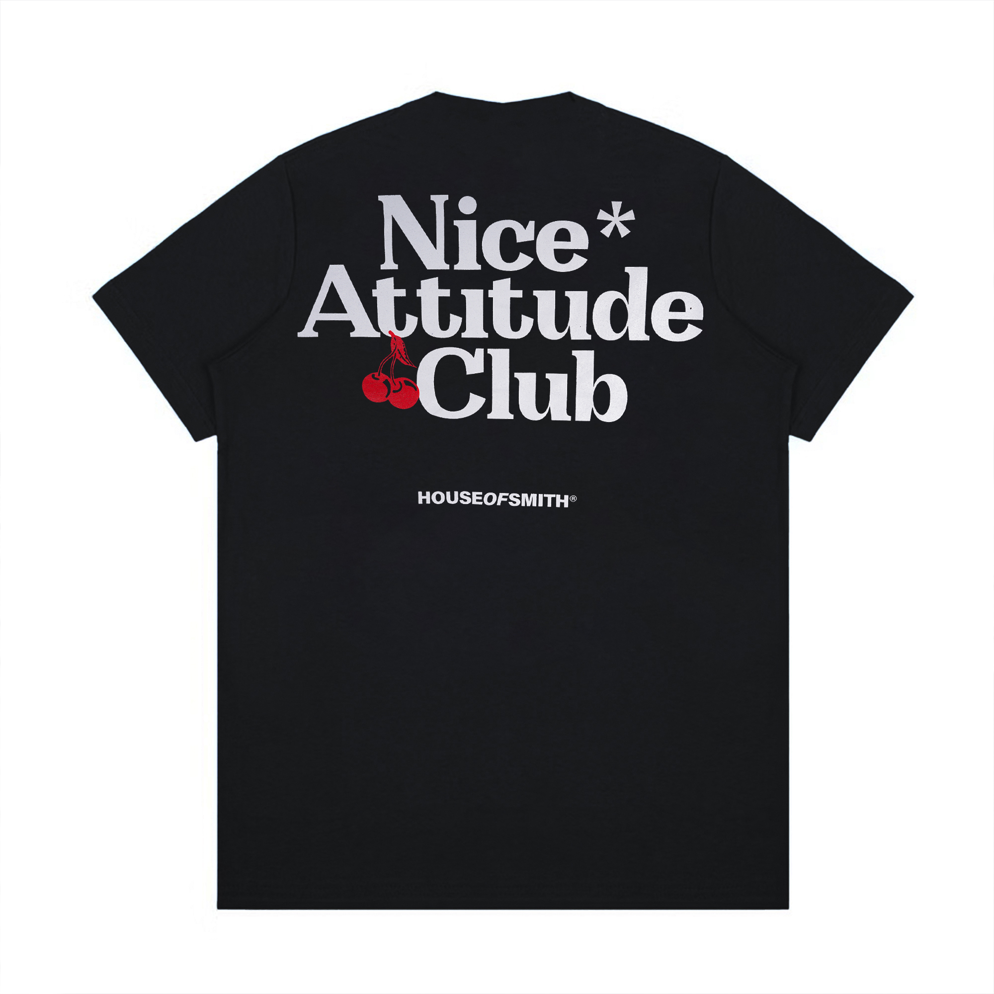 House of Smith Kaos Pria Lengan Pendek - Nice Attitude Tshirt Black - T Shirt