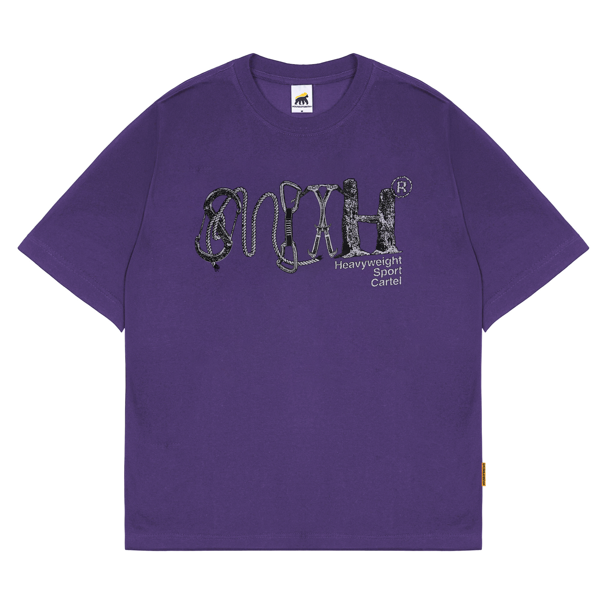 House of Smith Kaos Oversize Pria - Trads Heavyweight Oversized Tshirt Purple - Oversize T Shirt