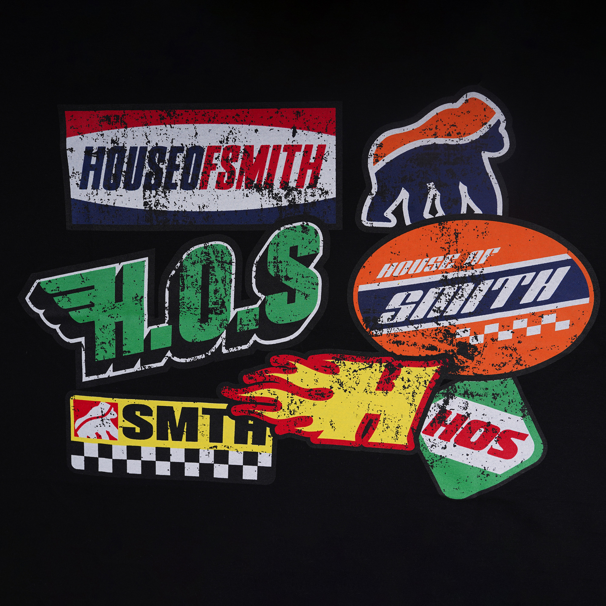 House of Smith Kaos Pria Lengan Pendek - Badge Tshirt Black #3 - T Shirt - Image 4