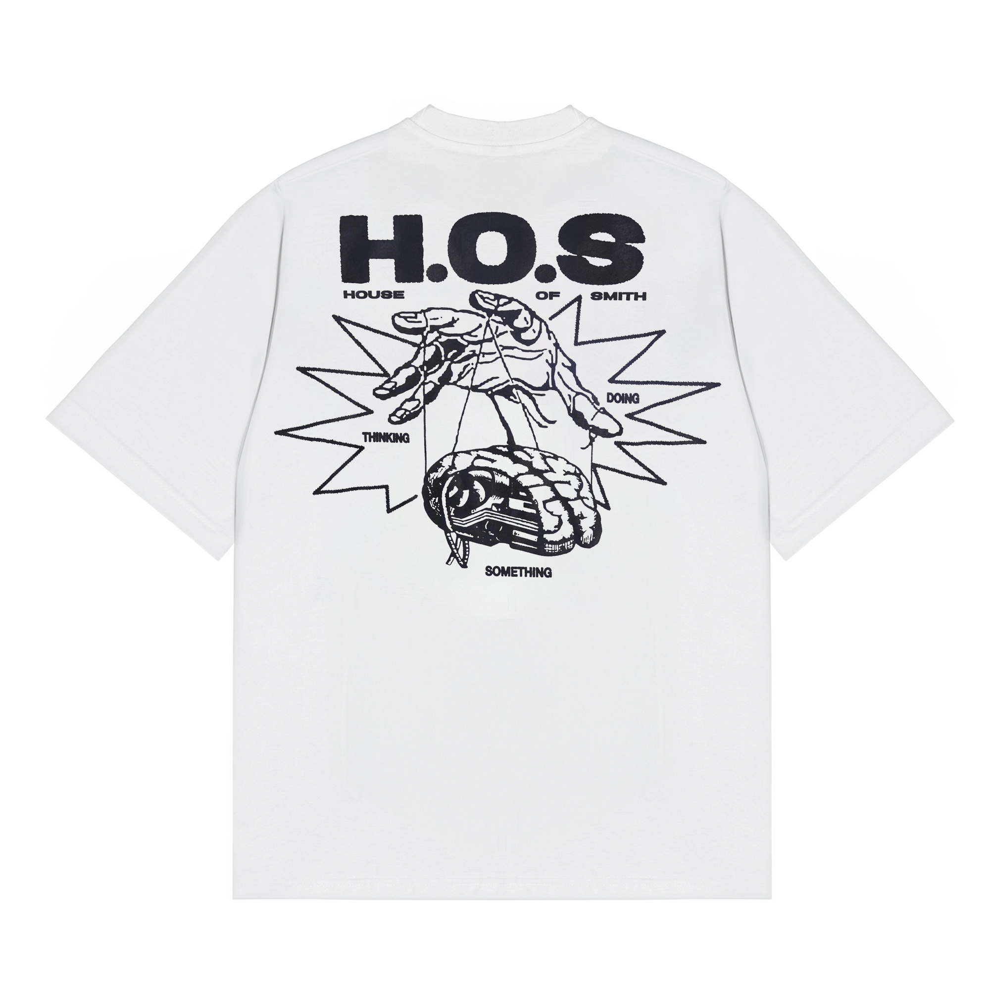 House of Smith Kaos Oversize Pria - Process Heavyweight Oversized Tshirt White - Oversize T Shirt