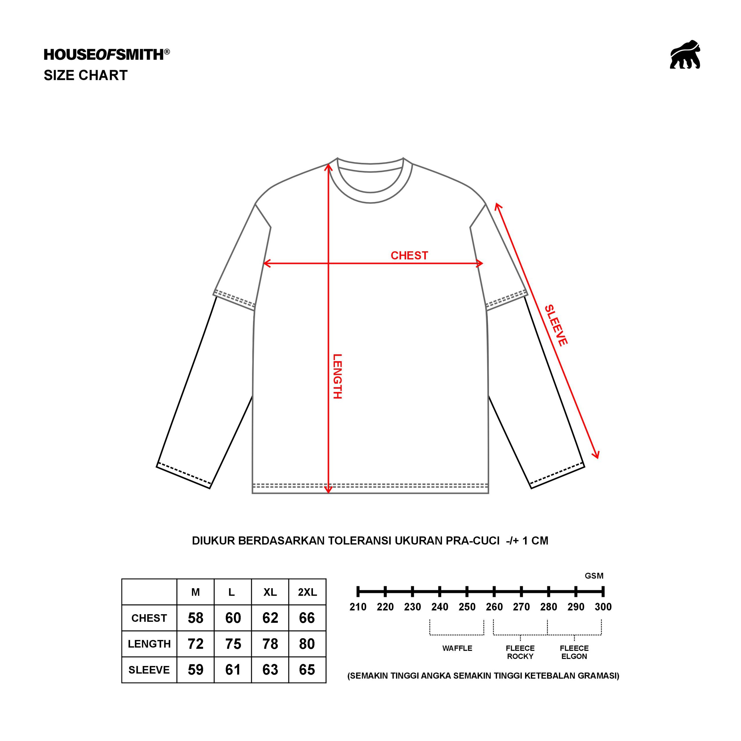 House of Smith Kaos Pria Lengan Panjang - Double Sleeve Black Tshirt - Double Sleeve Long Oversized - Image 3