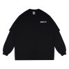 House of Smith Kaos Pria Lengan Panjang - Double Sleeve Black Tshirt - Double Sleeve Long Oversized