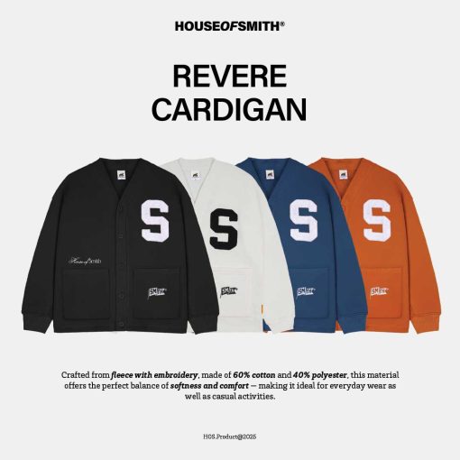 House of Smith Sweater Cardigan Pria - Revere Cardigan