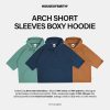 House of Smith Sweater Hoodie Boxy Short Sleeve Pria - Arch Short Sleeves Boxy Hoodie