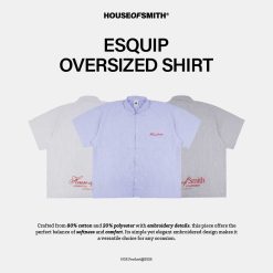 House of Smith Kemeja Oversize Pria - Esquip Oversized Shirt - Short Shirts Oversized
