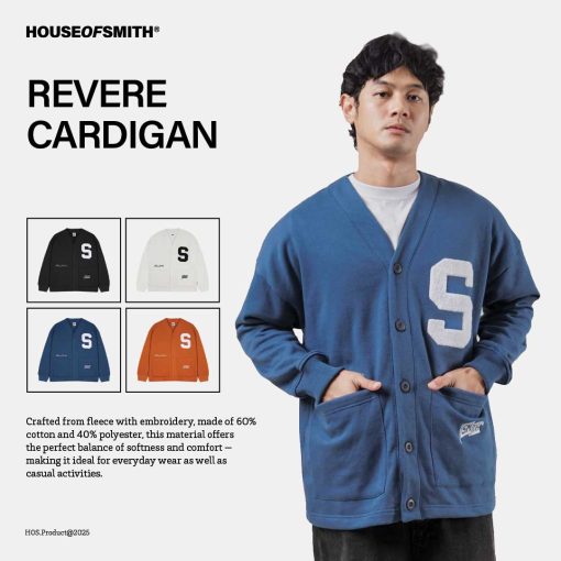 House of Smith Sweater Cardigan Pria - Revere Cardigan - Image 5
