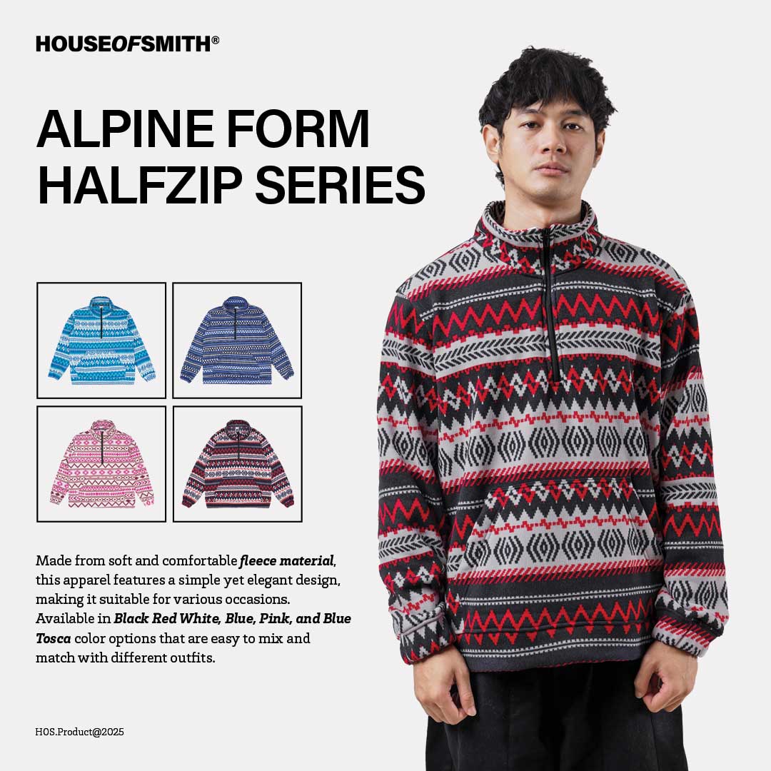 House of Smith Jaket Pria - Alpine Form Halfzip Polar - Half Zipper Jacket - Image 3