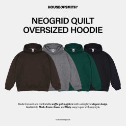 House of Smith Sweater Hoodie Oversized Pria - Neogrid Quilt Oversized Hoodie