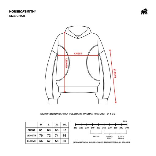 House of Smith Sweater Hoodie Oversized Pria - Neogrid Quilt Oversized Hoodie - Image 5