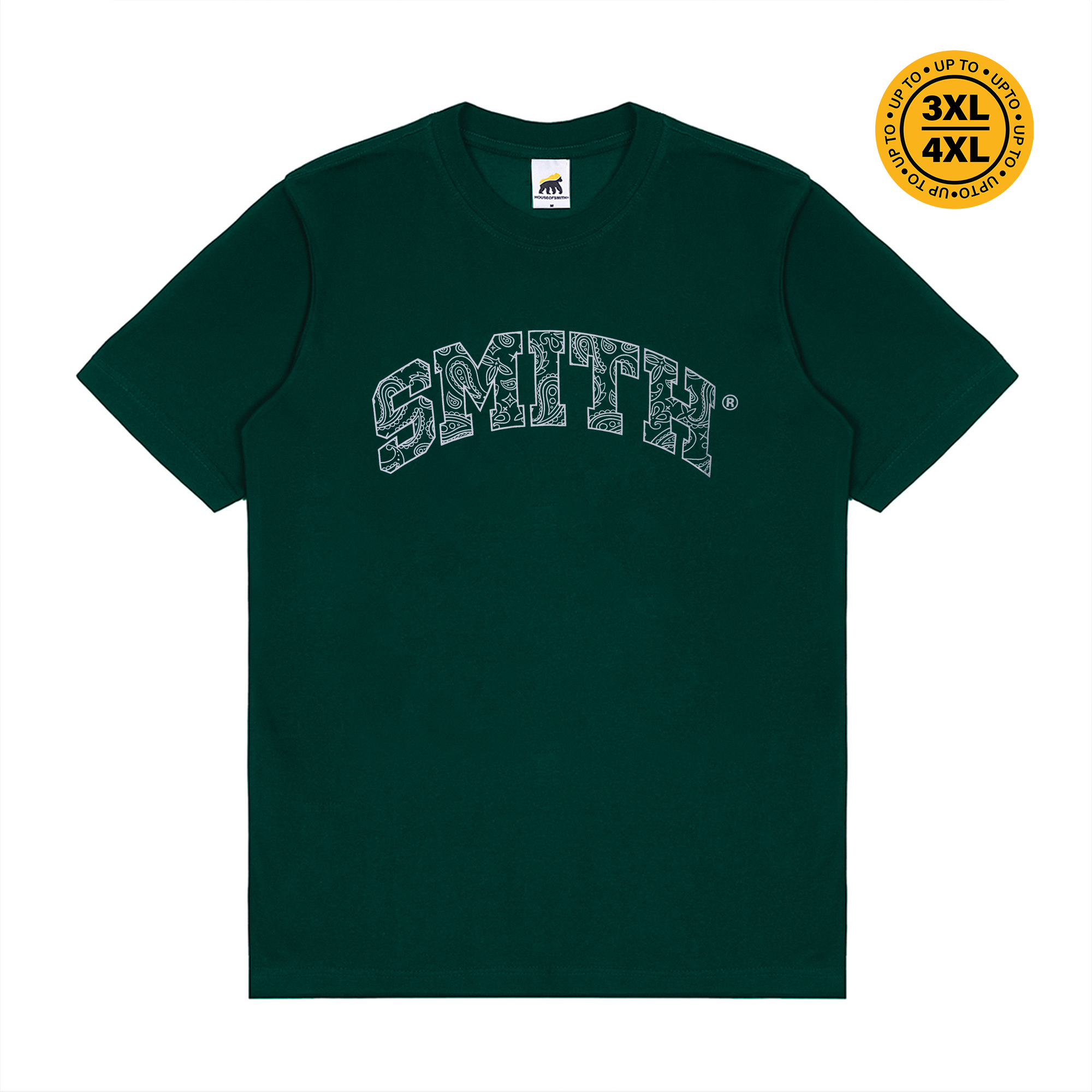 House of Smith Kaos Pria Lengan Pendek - Paisley Tshirt Green #2 - T Shirt