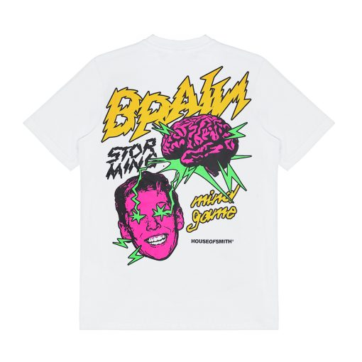 House of Smith Kaos Pria Lengan Pendek - Mind Game White #3 - T Shirt