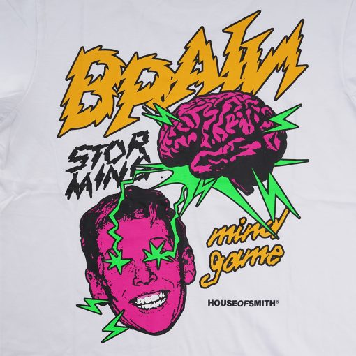 House of Smith Kaos Pria Lengan Pendek - Mind Game White #3 - T Shirt - Image 3