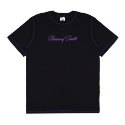 House of Smith Kaos Pria Lengan Pendek - Purple Edge Tee Regular Tshirt Black - T Shirt